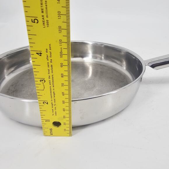 Revere Ware 10" Skillet Frying Pan SM031 Stainless Steel Copper Bottom NO LID - Picture 4 of 7